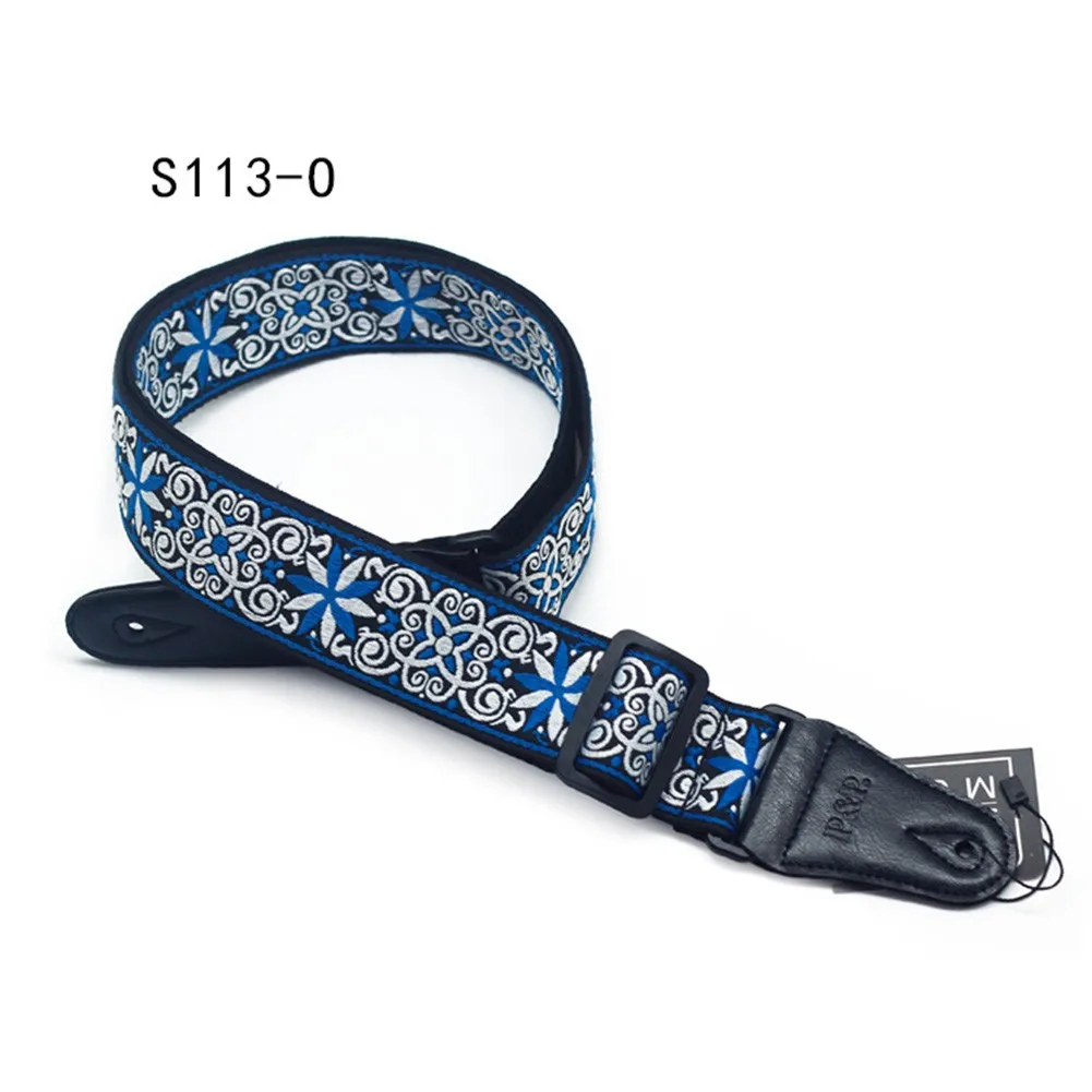 Embroidered Guitar Strap Acoustic Electric Guitar Strap Embroidered National Style Adjustable Shoulder Guitar Strap Guitar Parts enlarge
