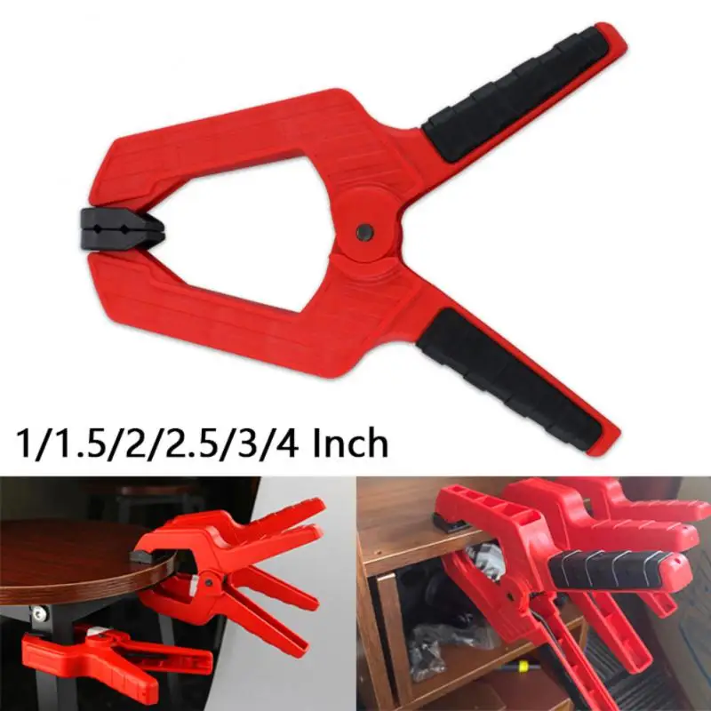 

RED Heavy duty woodworking plastic spring clamp strong A type extra large clip nylon wood carpenter spring clamps tool