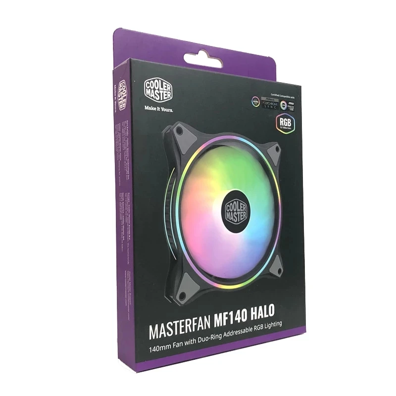 

Cooler Master MF140 HALO 14cm 5V/3PIN ARGB Computer Case Quiet PWM Fan Addressable Dual Aperture CPU Water Cooling Replace Fan