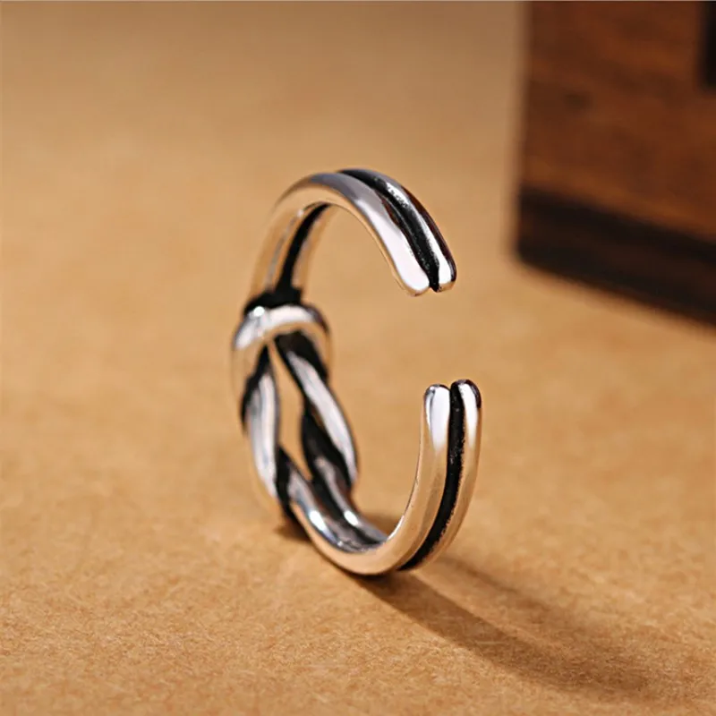 Винтажное покрытое серебром Кольцо Бесконечность кольцо Вечность талисманы