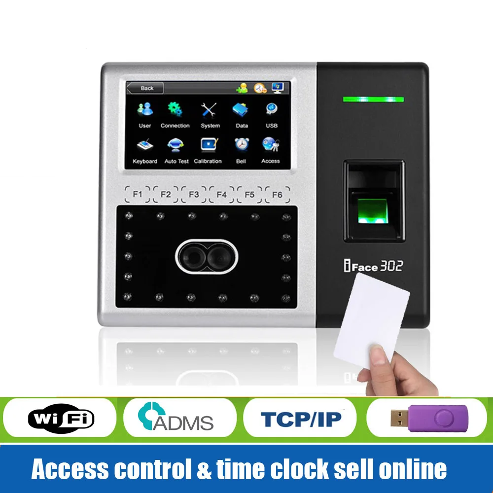 

TCP/IP Биометрические часы для наблюдения за лицом и отпечатком пальца, система наблюдения за лицом, запись времени, Iface 302