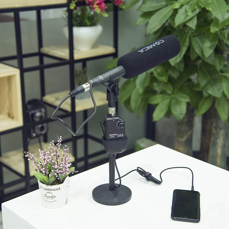 Адаптер микрофона Comica AD2 LINKFLEX XLR 6 35 мм 48 В Phantom адаптер интерфейса гитары для