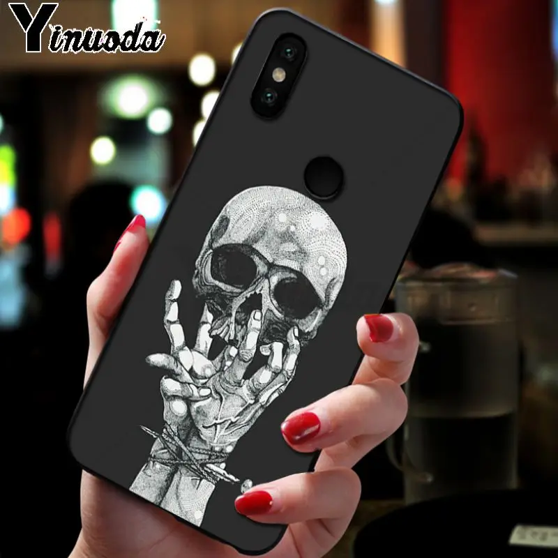 Yinuoda Каратель маска череп аксессуары чехол для телефона xiaomi redmi 7 5plus 6pro 6a 4x go note5 note7 note6pro mi8se 9se coque