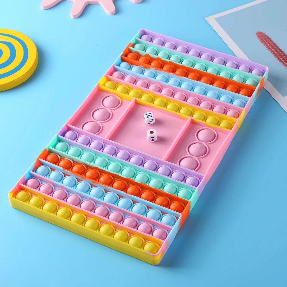 

Игрушка-Непоседа, большая, радужная шахматная доска, игрушка для снятия стресса для взрослых, настольные игры #20