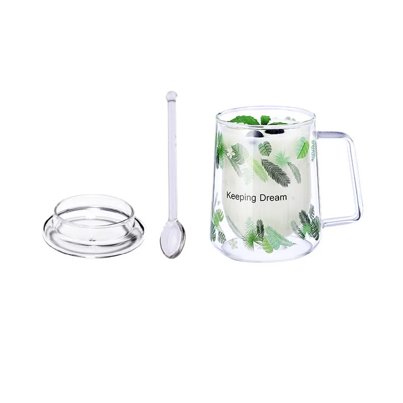 

New High-Quality Generous Hot-Selling Creative Transparent Glass Double-Layer Coffee Cup Nordic Style Fashion Mug