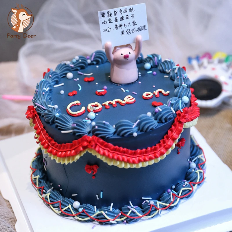 Ornaments Resin Wedding Decoration Pig Cake Topper Love Gifts