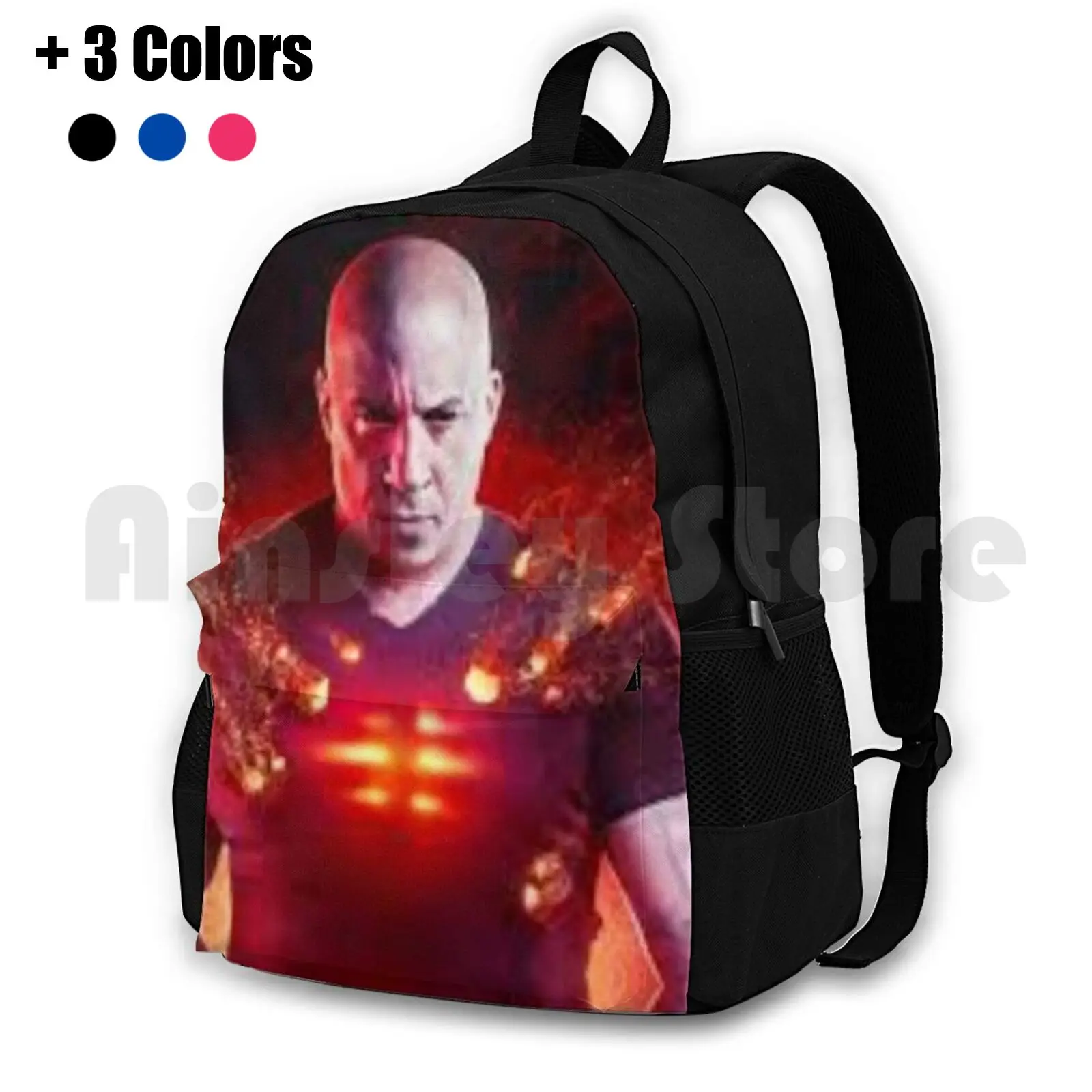 

Superhero Outdoor Hiking Backpack Riding Climbing Sports Bag Hero Actor Movie Boodshot
