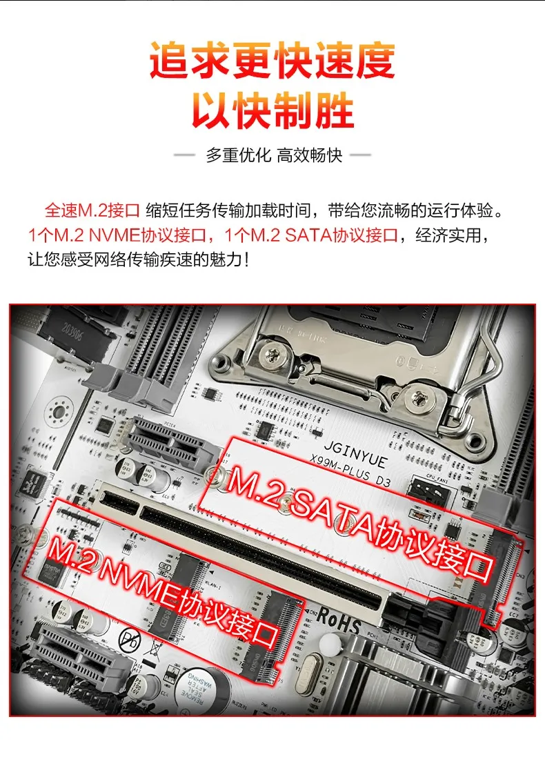 Комплект материнской платы X99 с высокой производительностью сокет LGA 2011 V3 для
