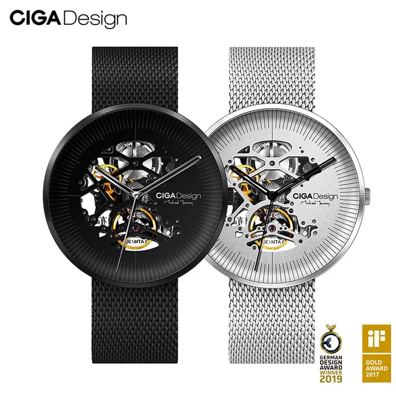 Механические наручные часы CIGA Design MY Series минималистичный дизайн металлический