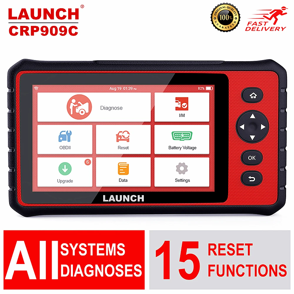 

LAUNCH CRP909C OBD2 Professional Diagnostic Tool Full System TPMS DPF EPB ABS Oil Reset Code Reader OBDII EOB Automotive Scanner