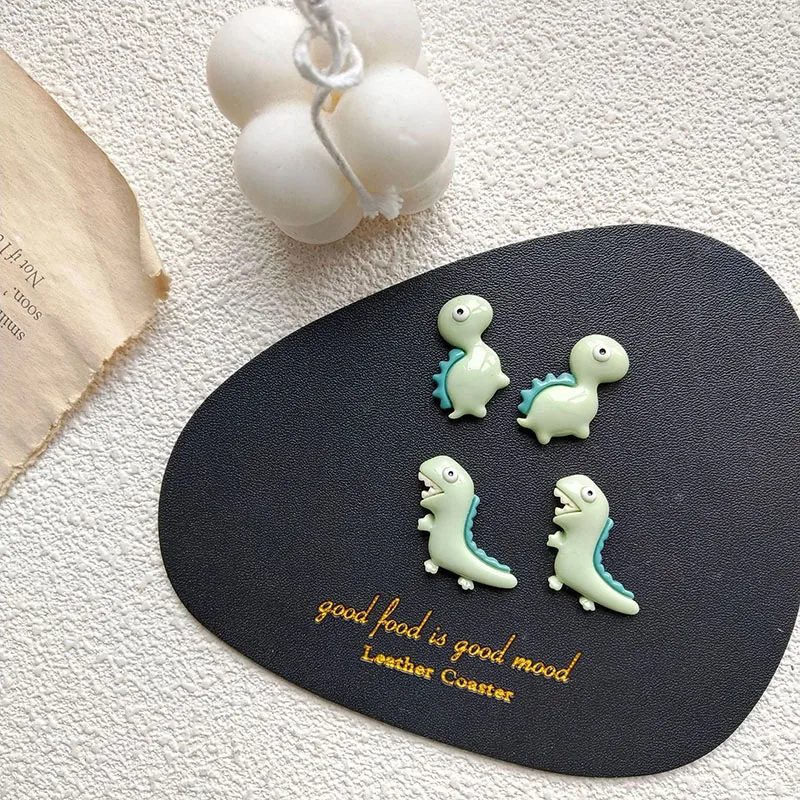 

Cartoon Green Dinosaur Earrings Cute Animal Earrings for women girls Women jewelry Accessories Earrings ear clips