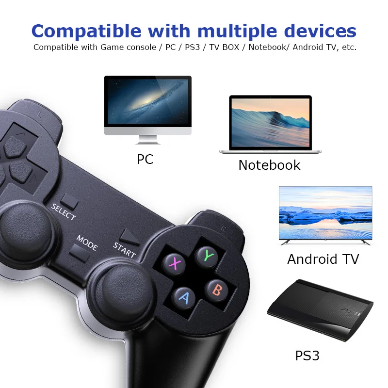 Геймпад 2 4 ГГц для ПК/ноутбука/Android TV BOX/PC360/PS3 беспроводной контроллер супер