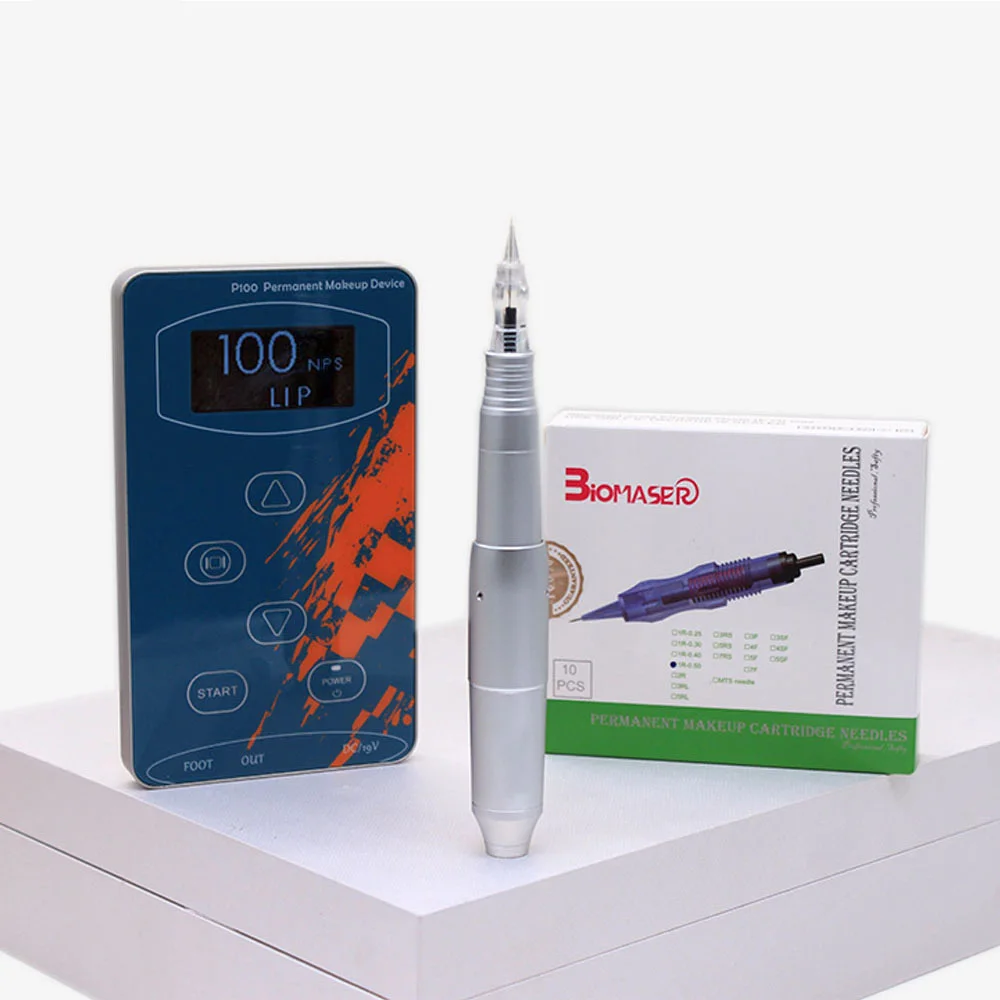 BIOMASER BlackP100CQ003, Перманентный макияж, Ротационная Машина, тату для бровей, наборы, профессиональная ручка для бровей, подводка для глаз, губ, тату, набор