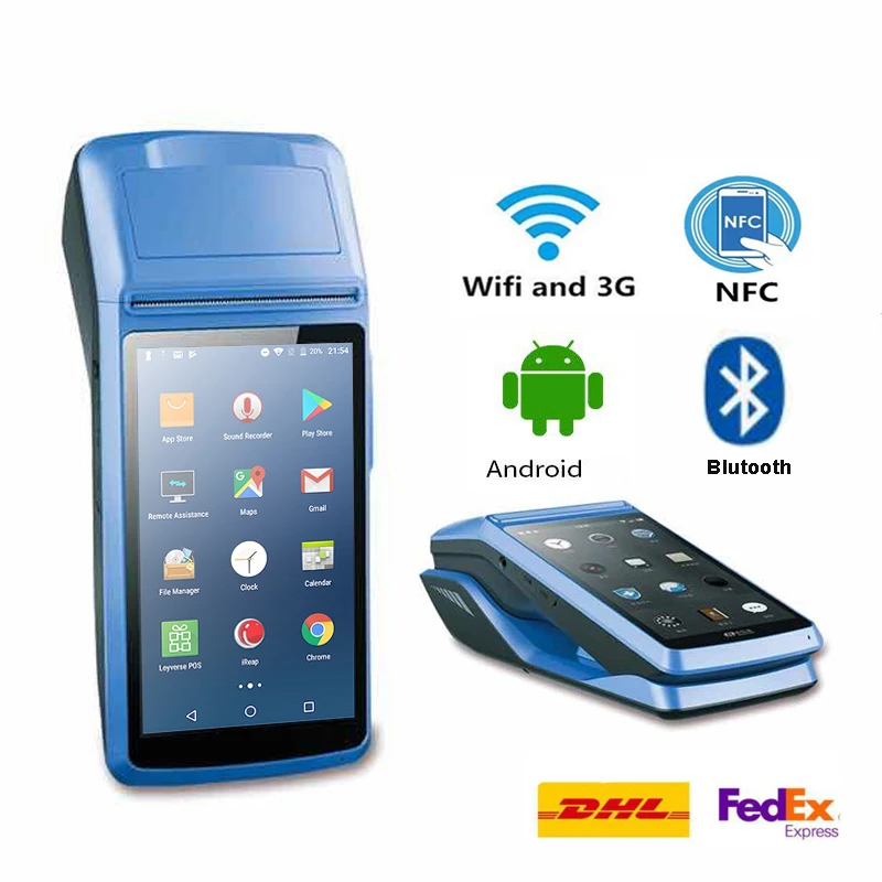 POS терминал NETUM PDA Android чековый принтер ручной Bluetooth Wi Fi 3G NFC сборщик данных
