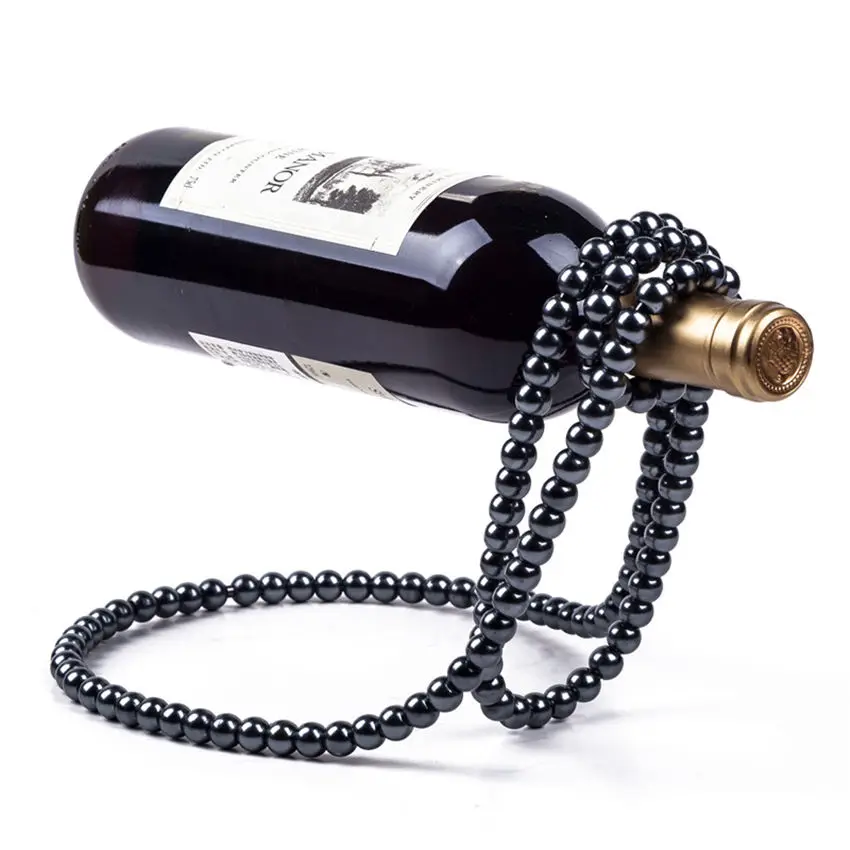 

Magic 3D Metal Pearl Whiskey Rack Stainless Steel Wine Holder Bracket Stand Home Decoration Bars Accessories Table Decoration
