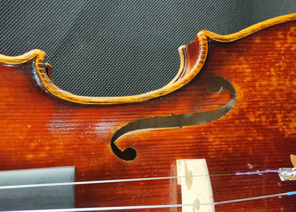 Костная гайка! Действительно впечатляющая мастерская скрипка 4/4 #2387 русская ель и