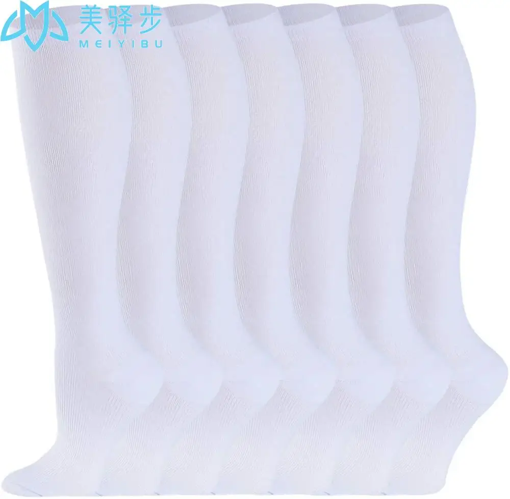 4/6/7/8 Pairs Compression Socks15-20 Mmhg Is BEST Graduated Athletic Medical for Men Women Nurse Running Flight Travels