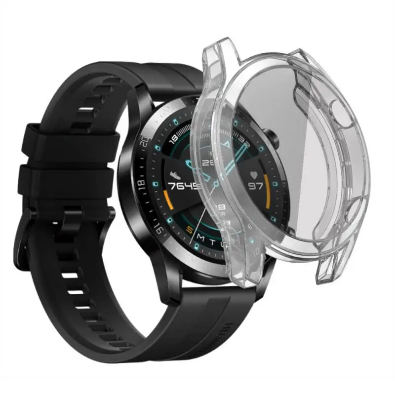 Защитный чехол для Huawei watch GT 2 46 мм мягкий ТПУ на весь экран Gt защитная крышка часов