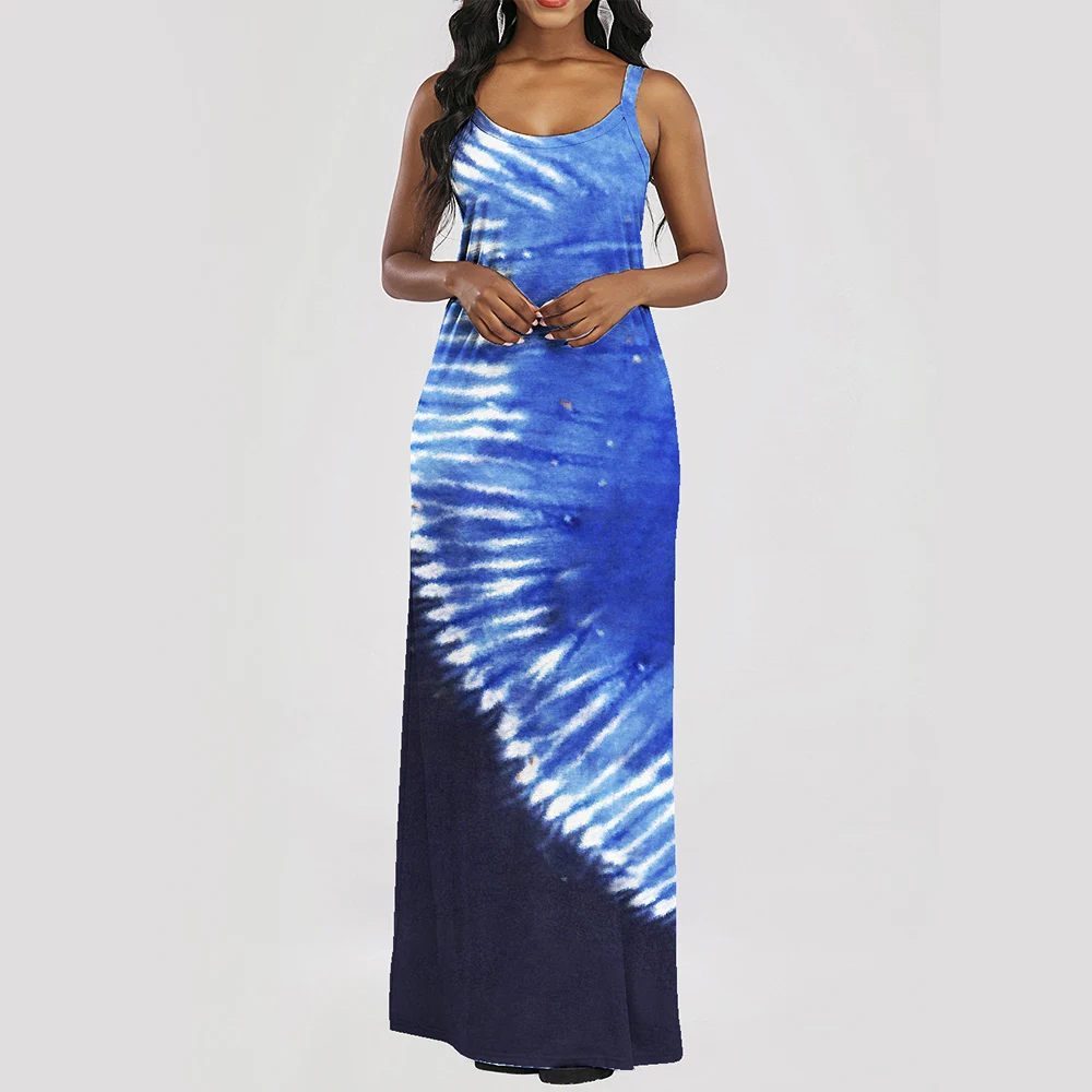 

2021 New Summer Women Fashion Printing Dresses Spring Boho Casual Party Elegant Loose Sleeveless Dress Plus Sizes