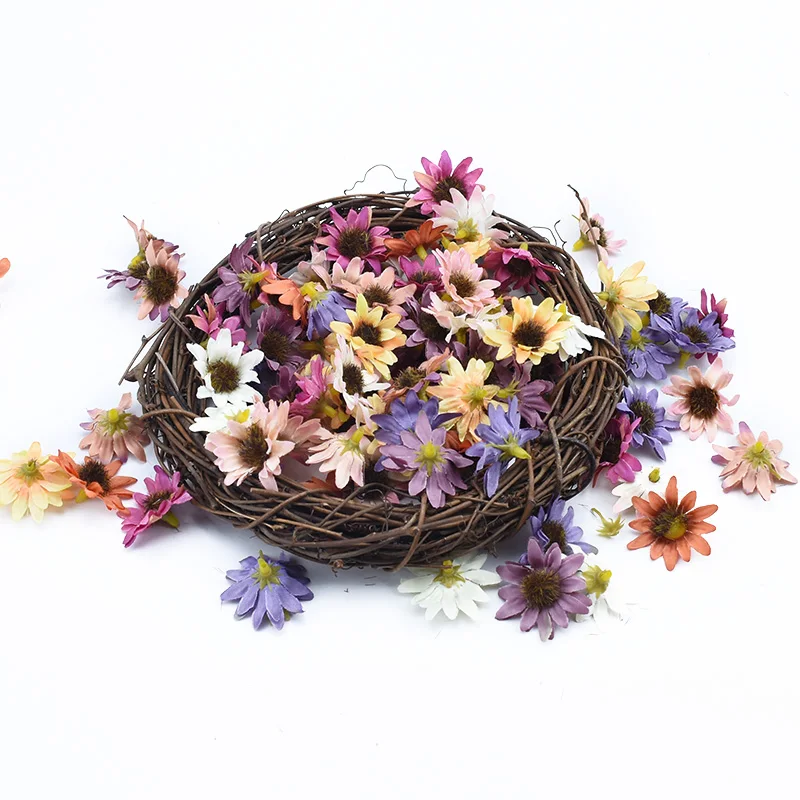 30/50/100 Штук декоративные цветы МИНИ пыльника подсолнуха рождественские украшения для дома подарки своими руками коробка для конфет искусственные