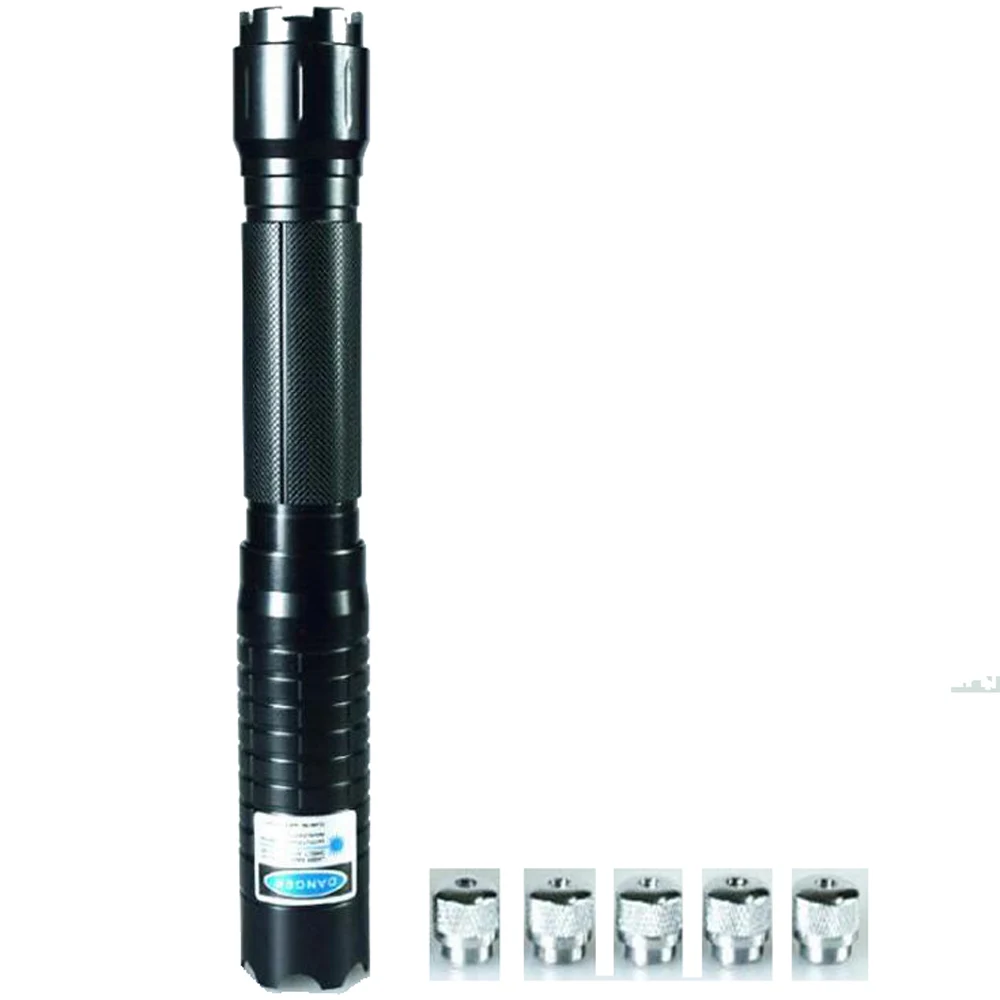 Most Powerful Laser Gun Military Burning Blue Pointer 450nm 300000m Lazer Sight Flashlight Burn Match Candle Lit Cigarette | Освещение