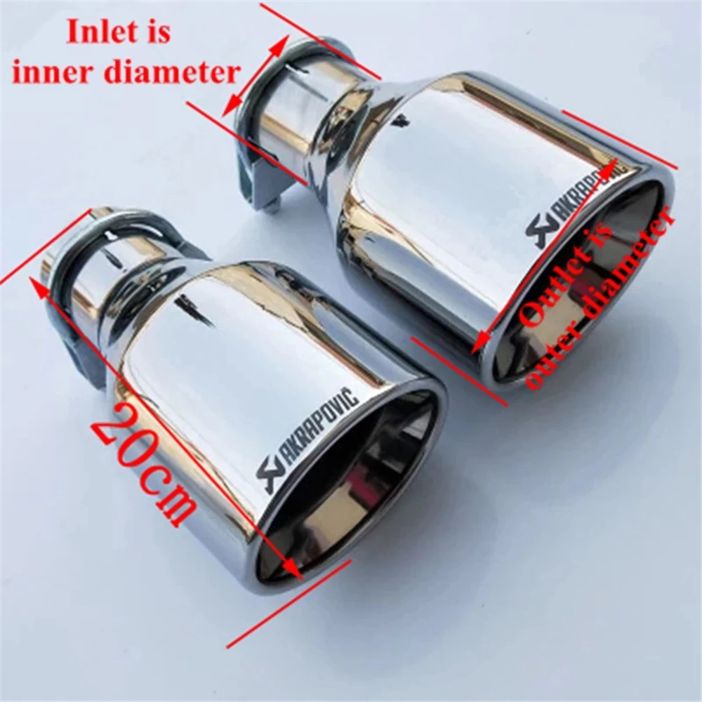 1 шт. вход 57 мм выход 102 мм Akrapovic нержавеющая Автомобильная выхлопная наконечник выхлопной трубы автомобильный Стайлинг глушитель наконечник