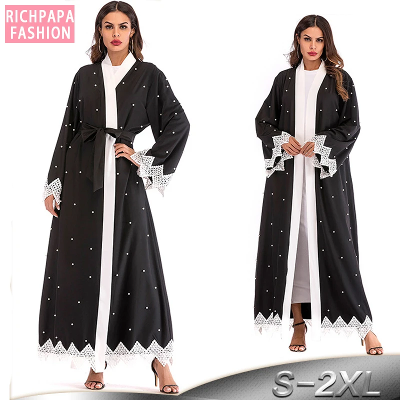 Vestidos 2019 Abaya Dubai Long Kaftan Arabic Women Robe Musulmane Longue Hijab Muslim Dress Ramadan Turkish Islamic Clothing |