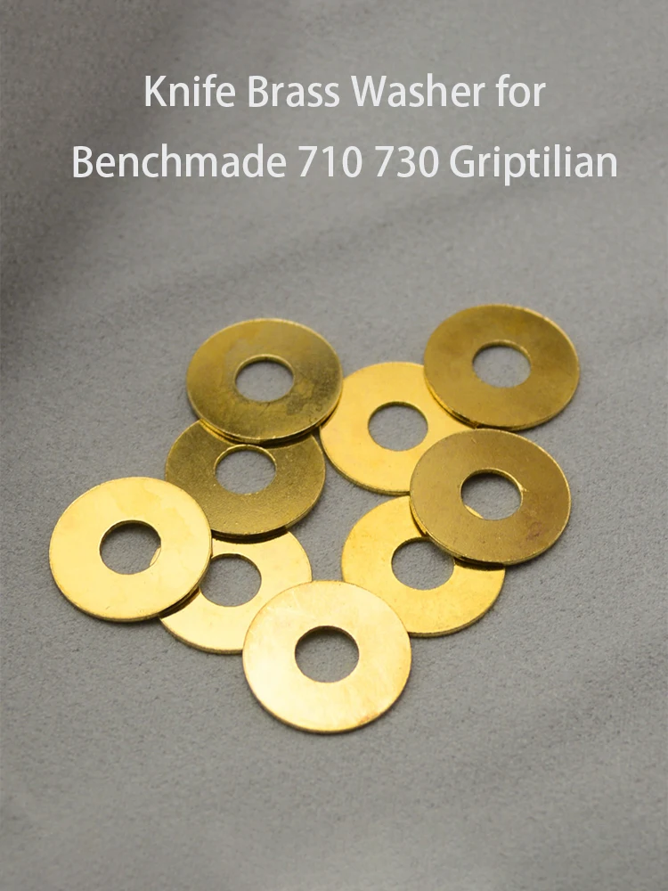 6pcs/lot Knife Brass Washer For BenchMade 710 730 Griptilian 550 551 552 Copper Cushion Pad Metal Gasket DIY Making Accessories