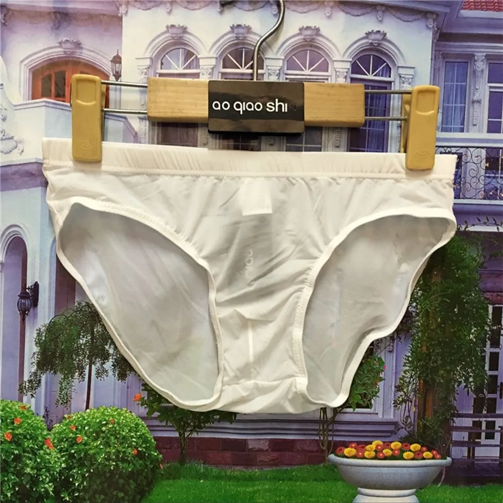 

Translusent Bikini Brief Mens Sexy Underwear Bulge Pouch Underpant Male Breathable Panties Male Low Raised Tanga Hombre Slip