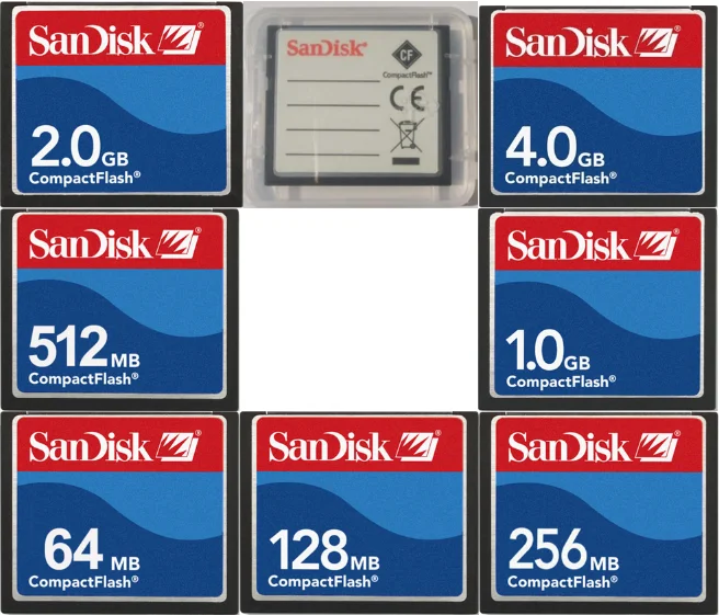 Карта памяти Sandisk Compact Flash CF 32 Мб 64 128 256 512 МБ 1 ГБ 2 Гб|Карты памяти| |