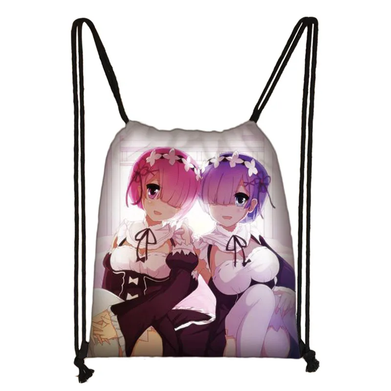 Re:Zero kara Hajimeru Isekai Seikatsu сумка на шнурке женская для хранения аниме Эмилия Рем