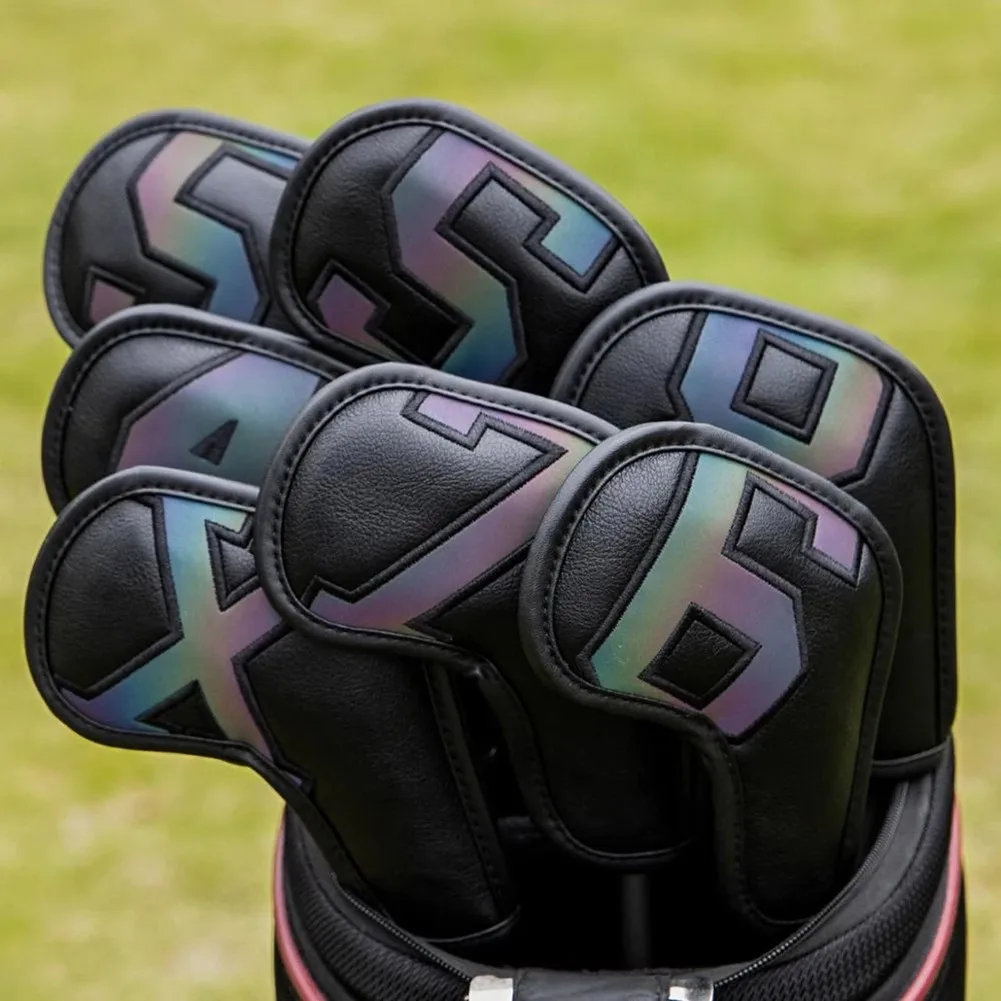 

10Pcs Golf Club Cover 4/5/6/7/8/9/A/S/P/X Iron Head Cover Golf Accessories