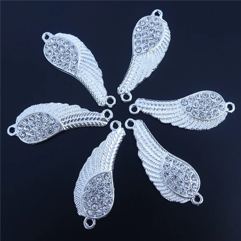 Соединители для браслетов и ювелирных изделий ангельские крылья из