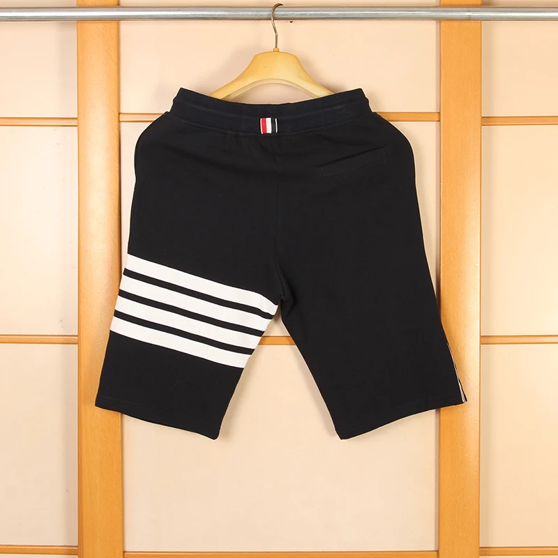 TB 2021 brand men's Casual Shorts Summer Split Cotton Sports Trousers men Striped Panelled Jogger Track Shorts beach pants