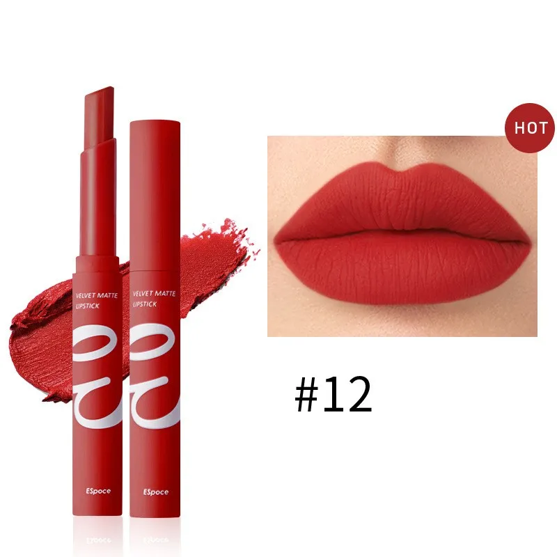 12 Colors Velvet Matte Lipstick Waterproof Sexy Nude Long Lasting Non-stick Cup Lipsticks Women Makeup Cosmetic Batom |