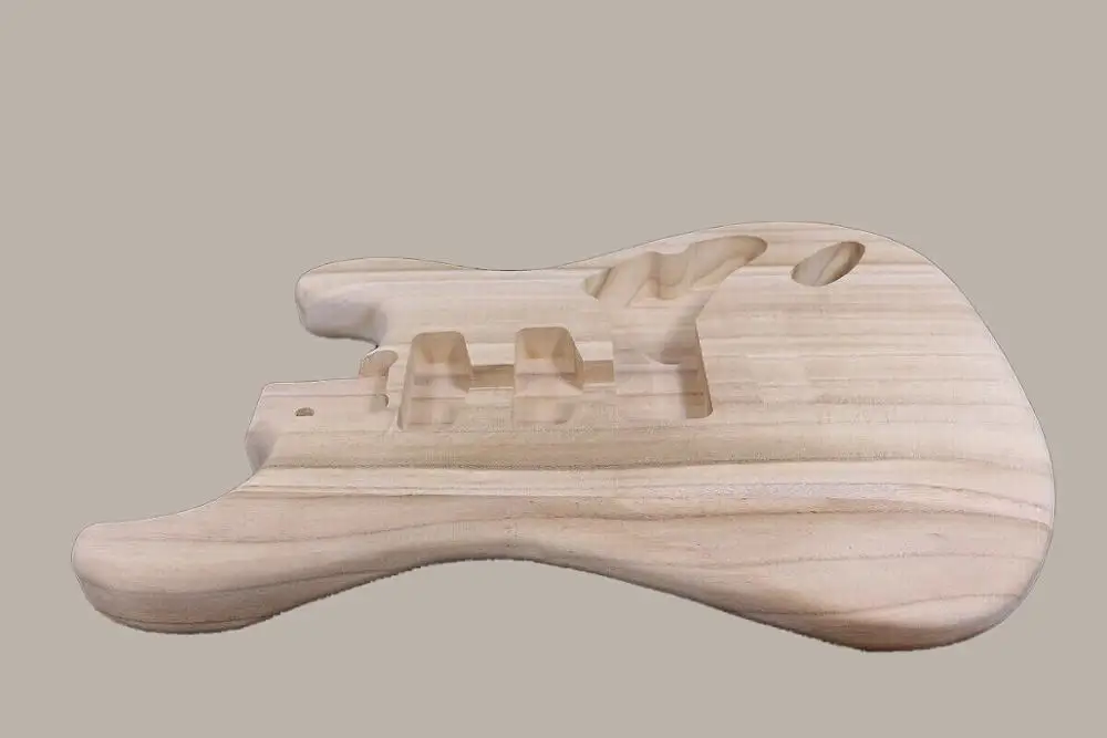 Незавершенный корпус гитары Страт Стиль SSH древесина пауловния DIY электрогитара