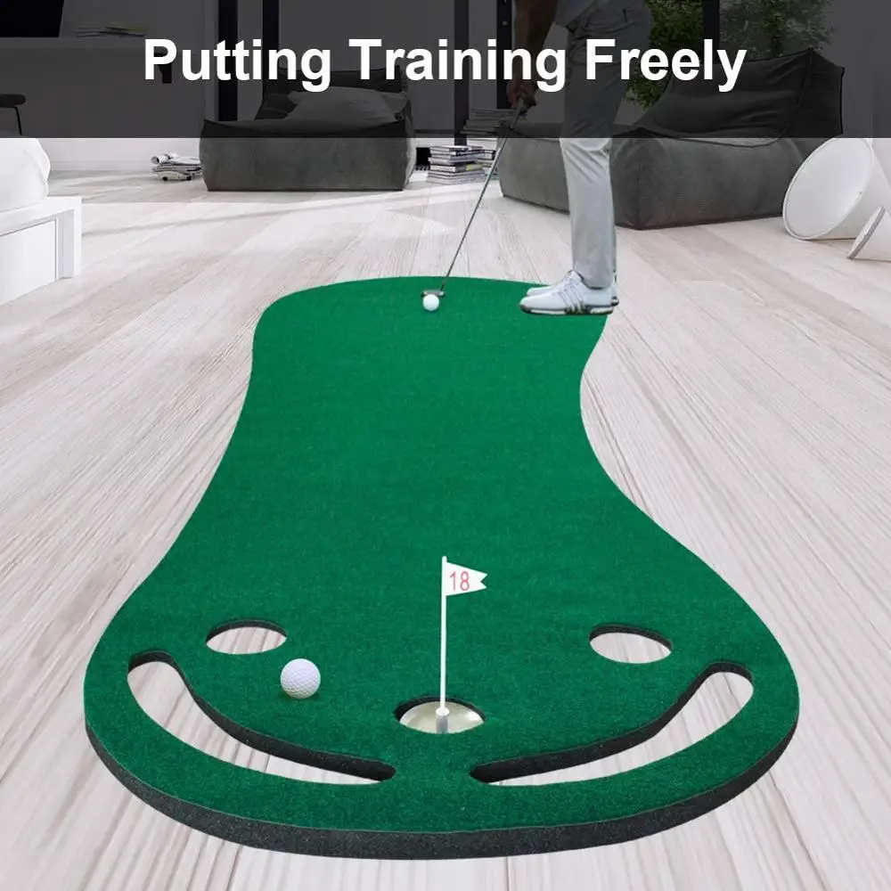 Коврик для игры в гольф CRESTGOLF коврик тренировок удобный складной с 3 отверстиями