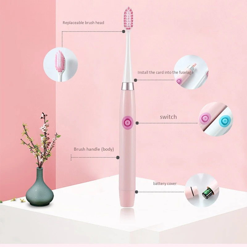 Звуковая электрическая зубная щетка для взрослых и детей-водонепроницаемая