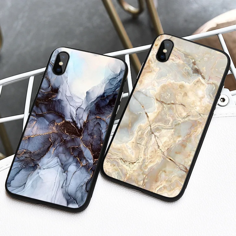 

Stunning Marble Pattern Phone Case For Funda Iphone SE 2020 13 12 Mini 11 Pro Max Mobile Shell XS 7 8 Plus X XR 6S 5 Hard Cover
