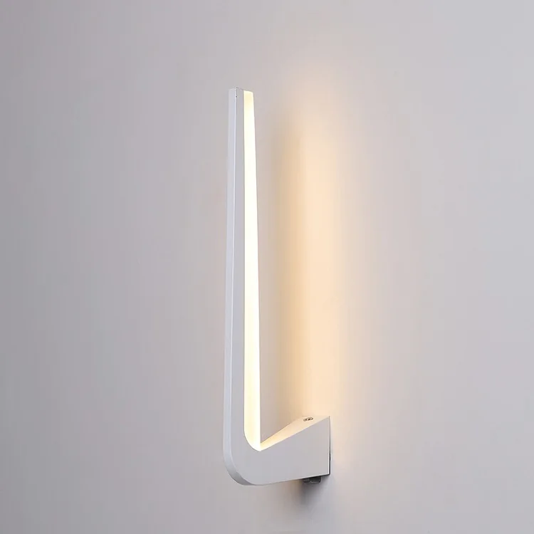 White Color Черный/белый художественный современный светодиодный настенный светильник 46x15x5 см 9 Вт Настенный светильник бра для прикроватной спальни лампа гостиная коридор - Цвет абажура: White Color