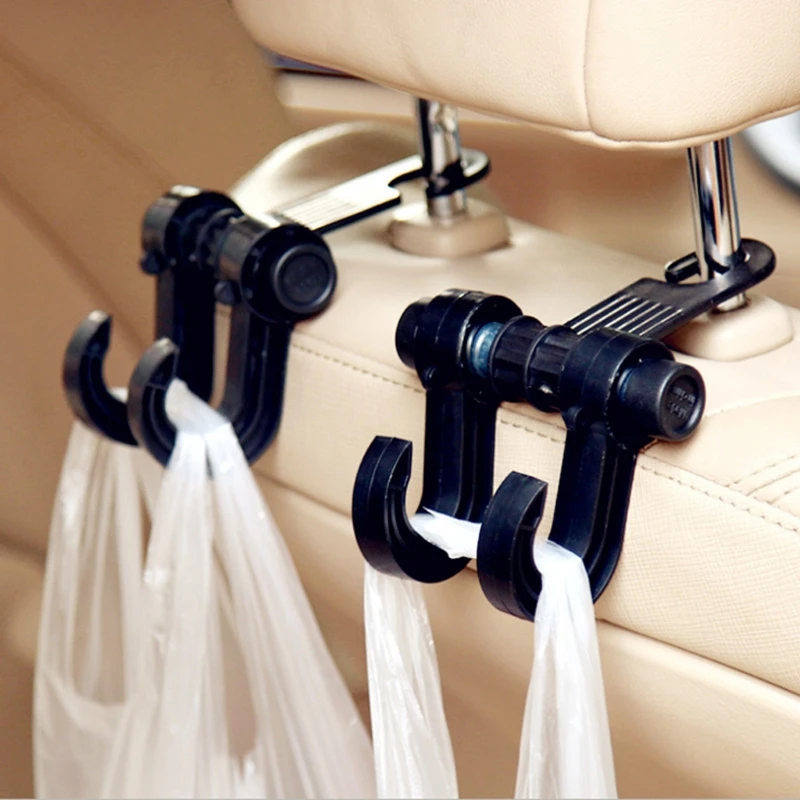 

2pcs Car Seat Hook Headrest Hanger Seat Back Storage Hook Hanger Bag Holder Universal Multifunction Hook For Car T3ED