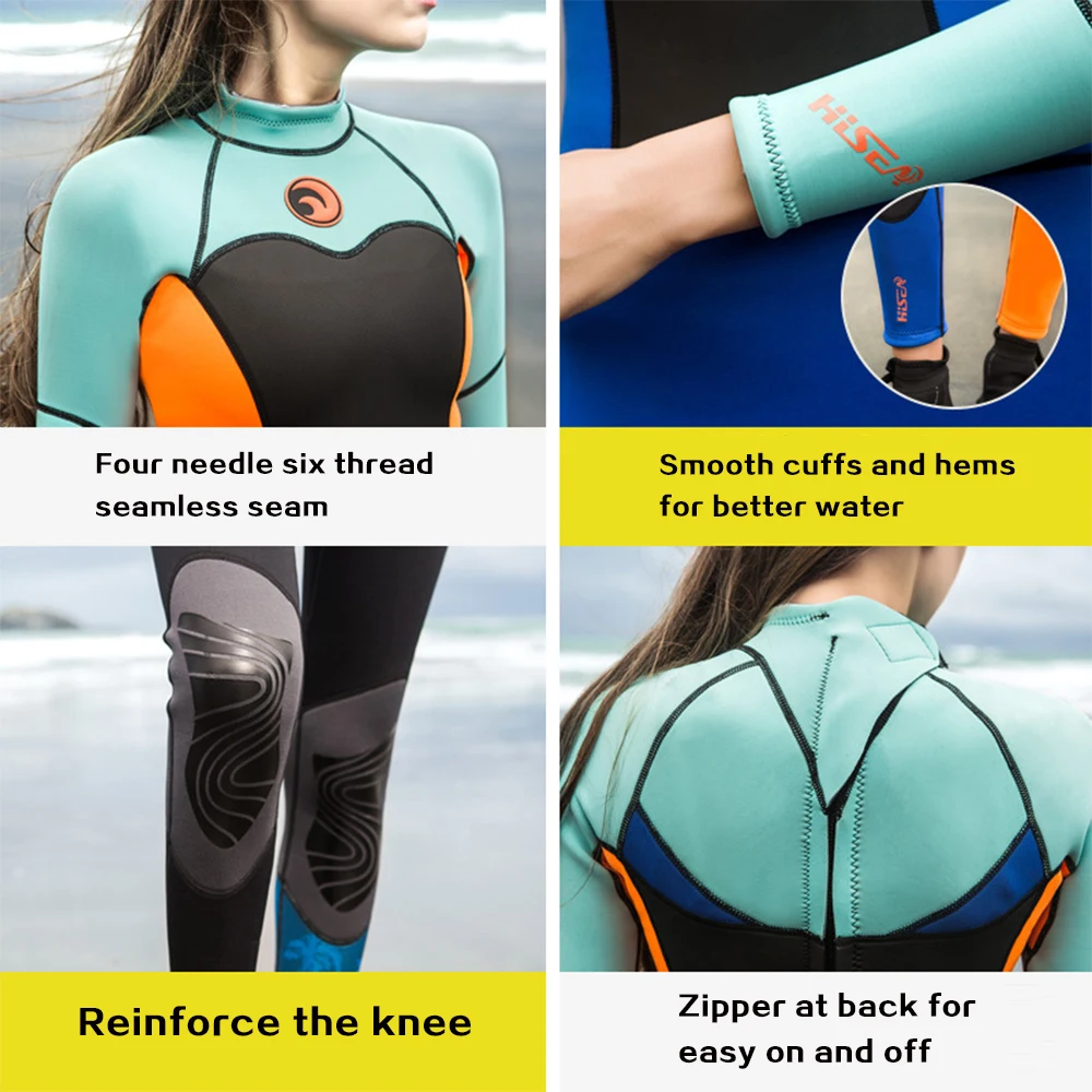 

Woman One Piece Full Diving Swimming Snorkeling Super Elastic Beach Suit 2mm / 3mm Neoprene Diving Wetsuit