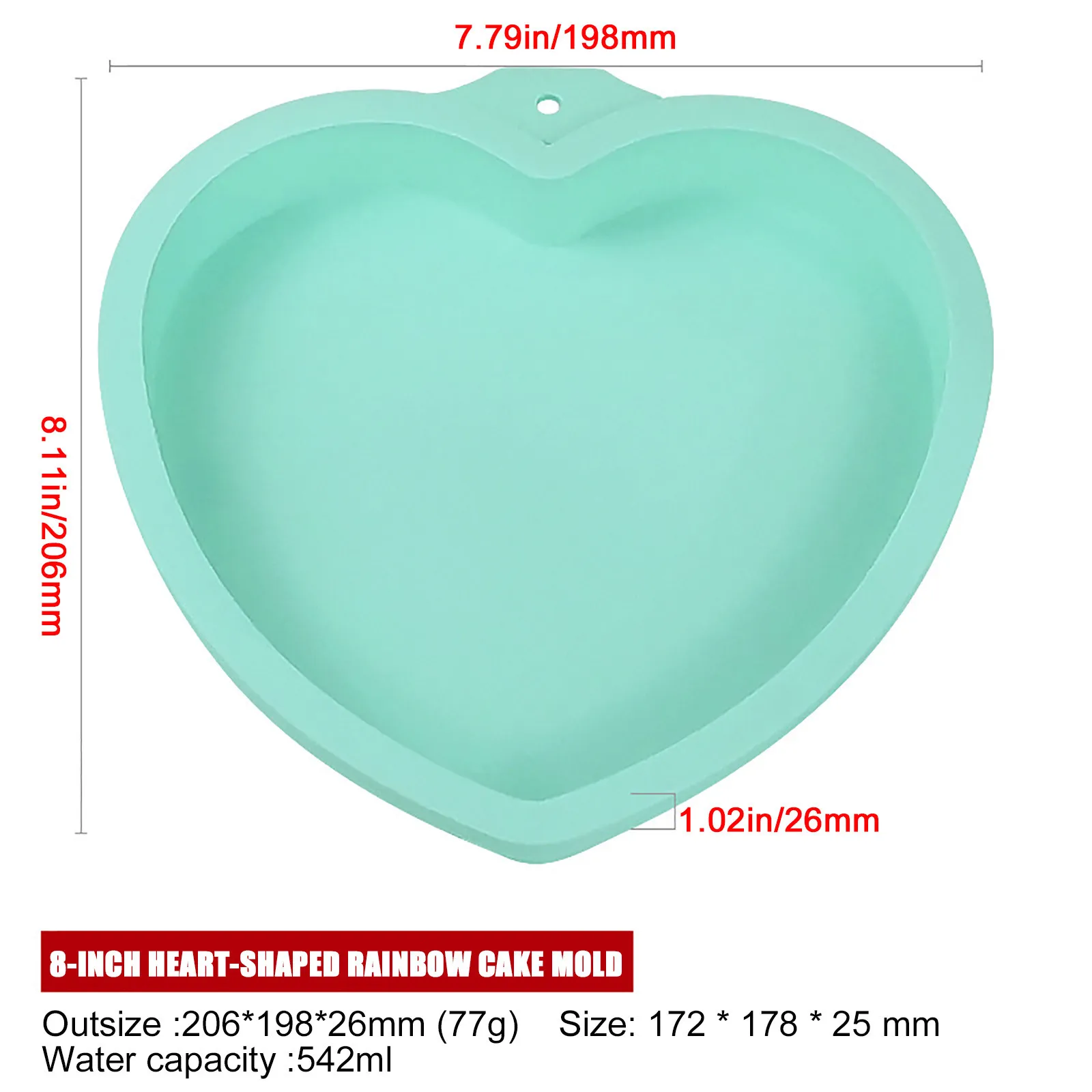 

6 Inches 8 Inches Cake Silicone Mould Rainbow Cake Base Bread Mould Bakeware Baking Pans Round Heart Mold Kitchen Accessories