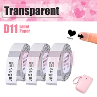 diy niimbot d11 transparent label thermal printer sticker waterproof oilproof round rectangle classification mug bottle tag