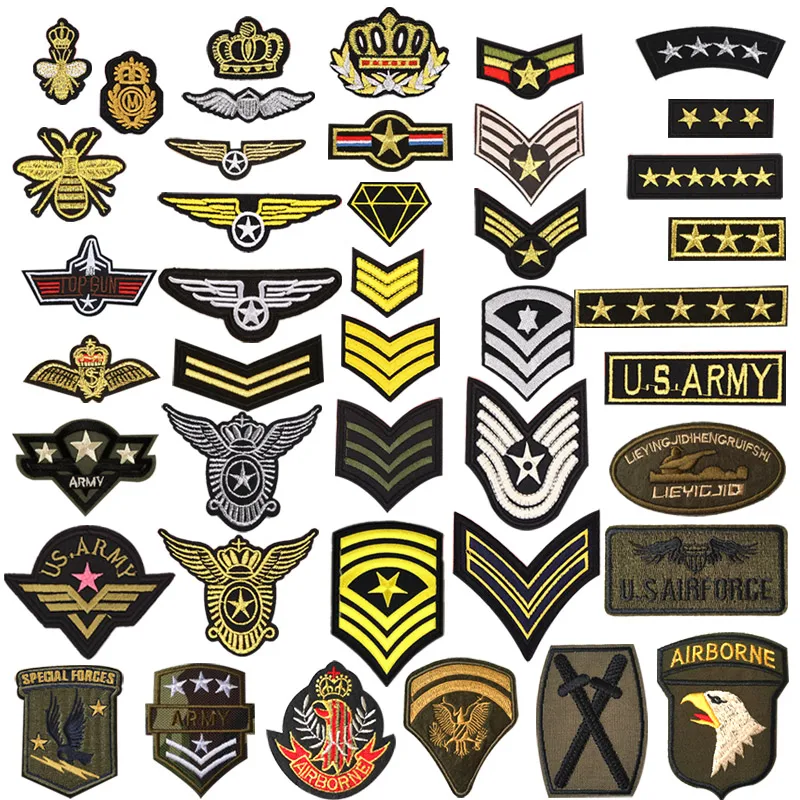 

U S армейский эмблема верх пистолет Военная термоклейкая нашивка вышитая аппликация для шитья одежды наклейки аксессуары для одежды