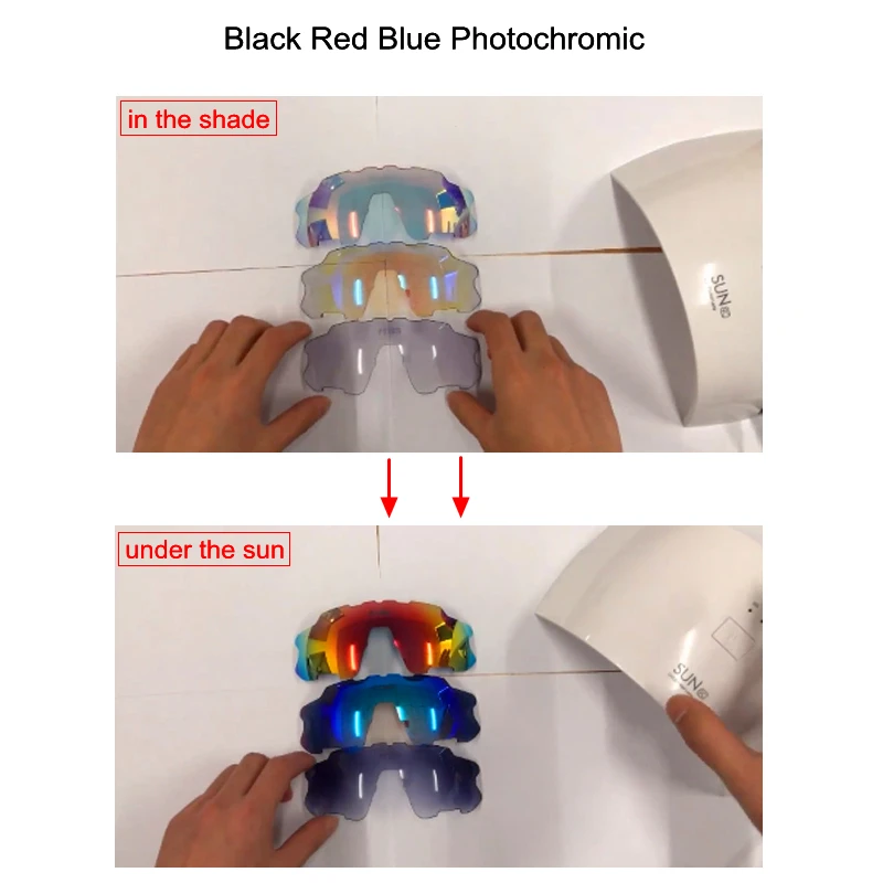 Черные красные синие фотохромные велосипедные очки летние солнцезащитные UV400 MTB