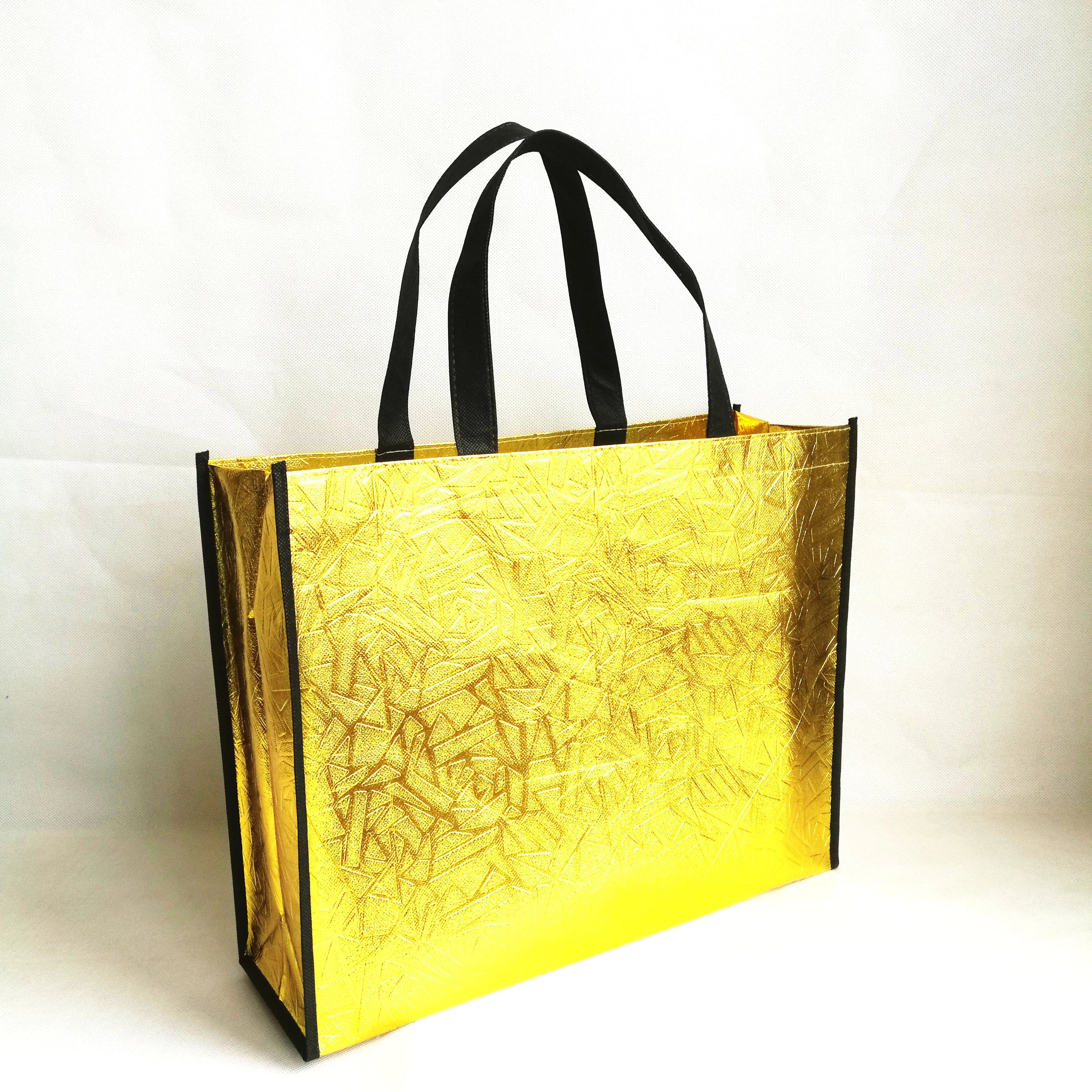 500 шт/партия 30x40Hx10cm Премиум Многоразовые металлические Ламинированные Нетканые хозяйственные сумки для ювелирных изделий Одежда Упаковка подарков