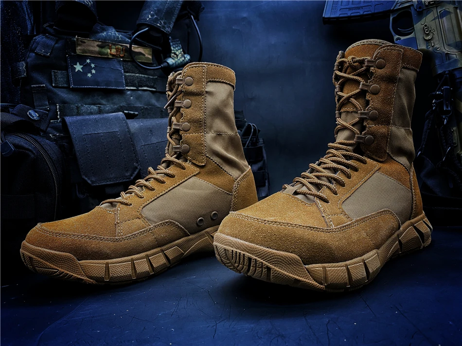

American original desert high help wolf brown royal boots sand tactical ultra light autumn and winter assault combat boots men