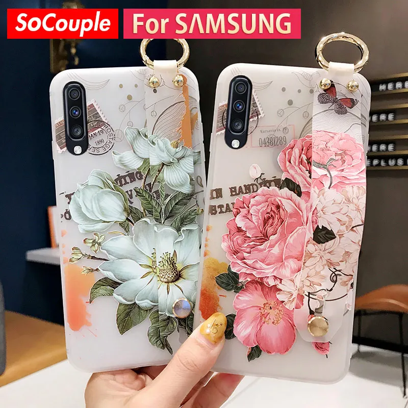 Держатель чехол для телефона samsung Galaxy S8 S9 S10 плюс A30 A40 A50 A60 A70 A10 A20 Note 8 9 10 мягкий ТПУ