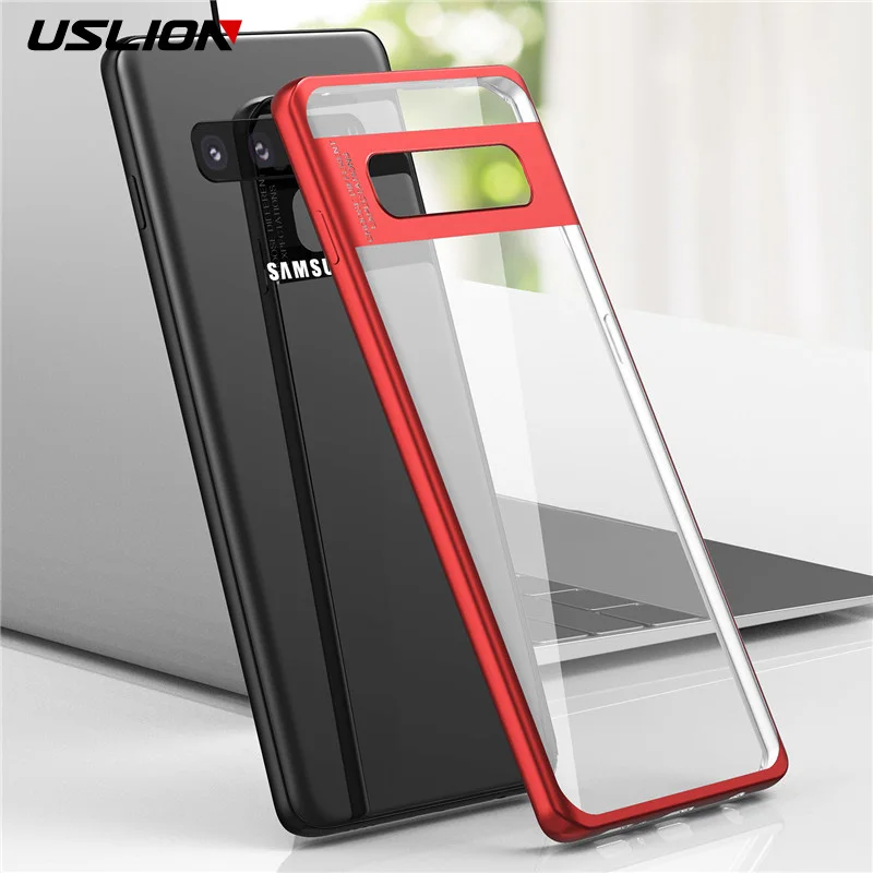 USLION гальванический прозрачный силиконовый чехол для samsung Galaxy S10 S10E S9 S8 Plus S7 Edge Note 9 8